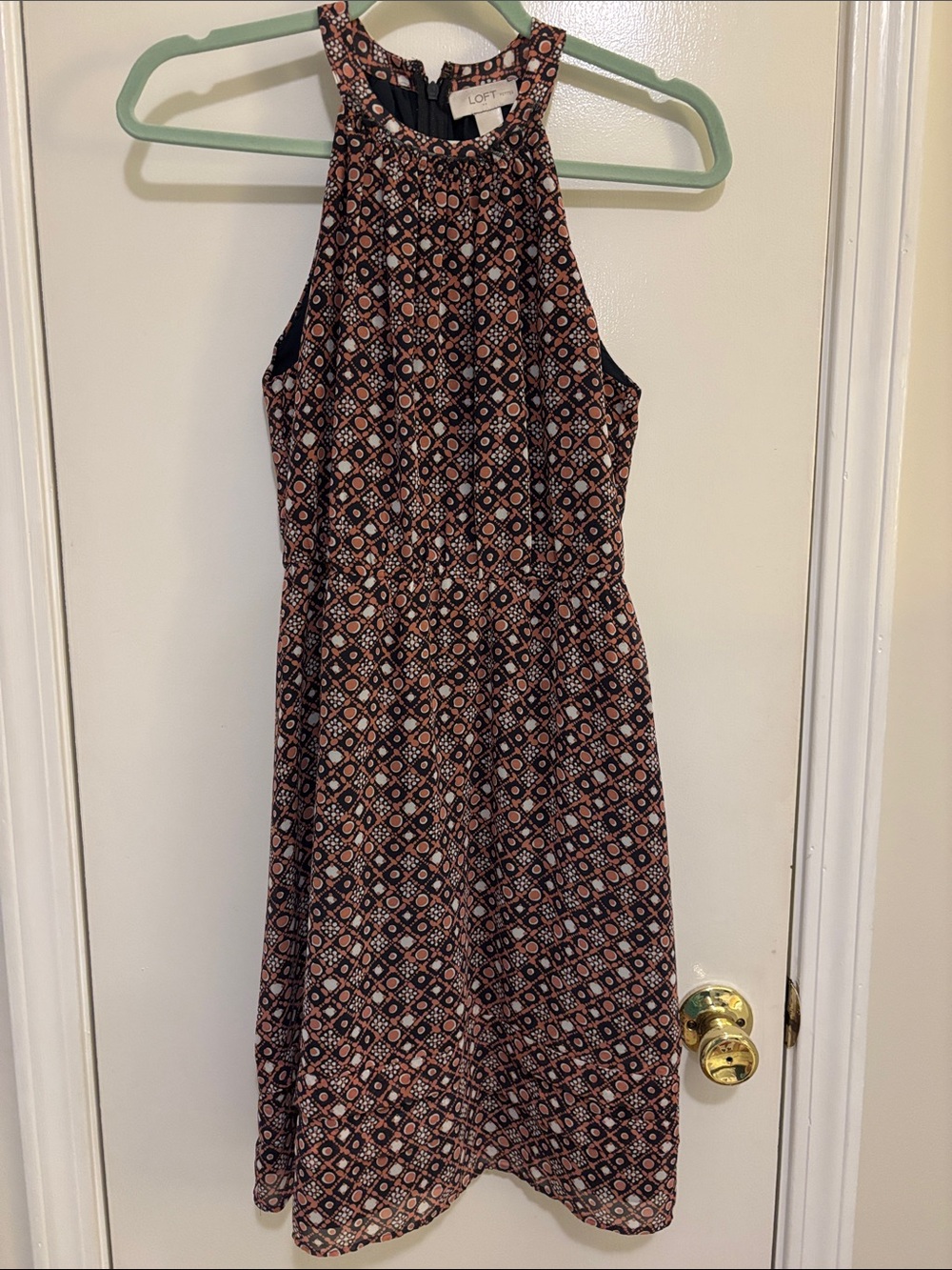 LOFT Printed Halter Dress